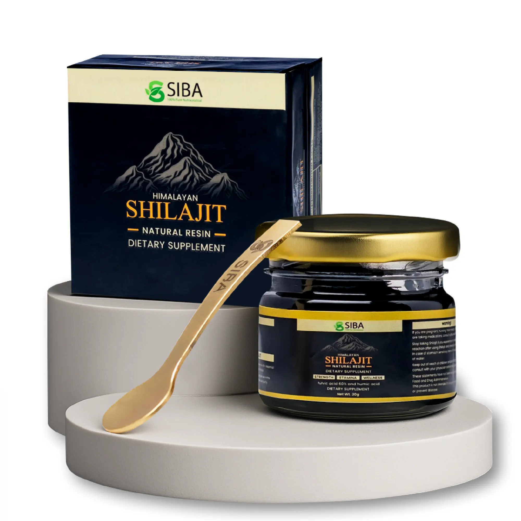 Siba Nutraceutical LLC Pure Himalayan Shilajit Resin for Wellness Practices - Mineral-Rich, Supports Active Lifestyles, No Artificial Additives - 30g, Minerals, Natural, Not Applicable, Siba Vitamins And Supplements, Prop 65 Safe