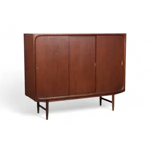 1950s DANISH MODERN HIGH SIDEBOARD / BAR IN TEAK
