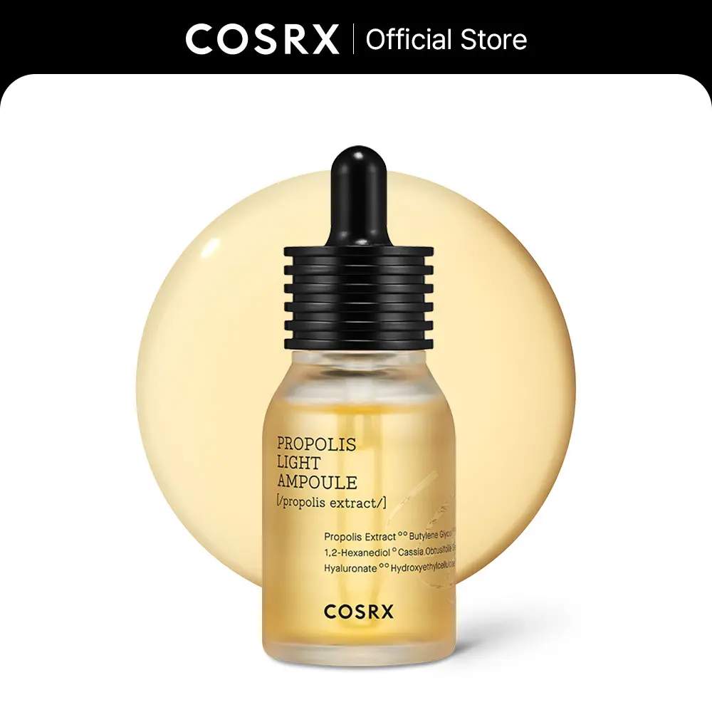 [COSRX Official] Full Fit Propolis Light Ampoule (30ml) - Intensive Hydrating Serum for Adults, Smooth Formula to Boost Moisture, Target Dull, Dry, Irritated Skin & Glow Up
