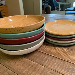 Handmade Ceramic Salad Plate - Small Wheel-Thrown Dinnerware by KJ Pottery