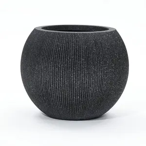 Ibiza sphere indoor/outdoor planter, black
