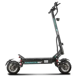 Amakou Powerful Dual-Motor Adult Electric Stunt Scooter - 11-in Road Tires, 72V 40Ah Battery, 9000W Motor, 105km/h Top Speed, 120km Range, Alloy Frame, TFT LCD Screen, Bluetooth App Compatible
