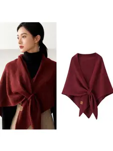 New women's wool cross-stitch triangular knitted shawl, perfect for winter warmth, neck protection, and as an outer layer or vest
