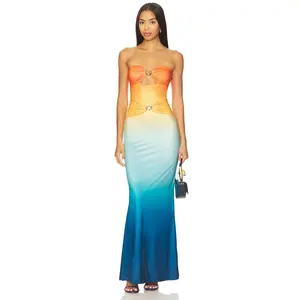 Runaway The Label Kleo Maxi Dress in Pina Colada Ombre