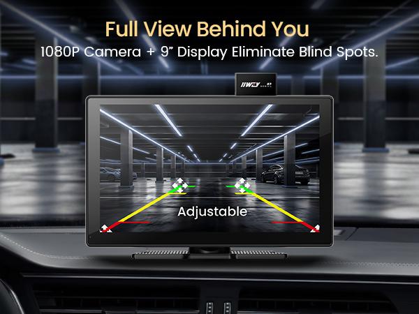 IK9 9" Wireless CarPlay & Android Auto Screen, Portable Car Stereo with 4K Dash Cam & 1080p Rear Camera, CarPlay with Backup Camera, Touch Screen GPS Display, Mirror Link, Apple Car Play Screen, Free 64GB IK9 9" Wireless CarPlay & Android Auto Screen, Portable Car Stereo with 4K Dash Cam & 1080p Rear Camera, CarPlay with Backup Camera, Touch Screen GPS Display, Mirror Link, Apple Car Play Screen, Free 64GB