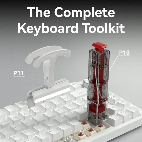 [Restock] KEMOVE 2-in-1 Mechanical Keyboard Maintenance Tool Kit - P10 Switch & Keycap Puller, P11 Multi-Key Puller for Keycap Removal, Maintain Mechanical Keyboard Needs (P10/P11 Sets)