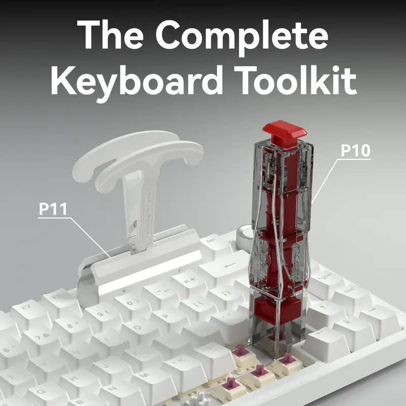 [Restock] KEMOVE 2-in-1 Mechanical Keyboard Maintenance Tool Kit - P10 Switch & Keycap Puller, P11 Multi-Key Puller for Keycap Removal, Maintain Mechanical Keyboard Needs (P10/P11 Sets)
