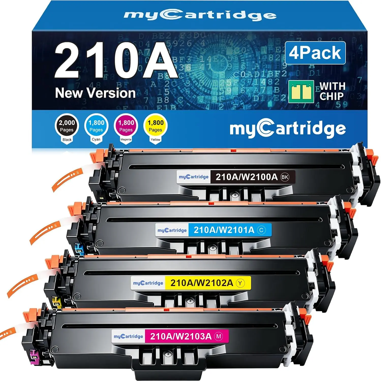 myCartridge 210A Compatible Toner Cartridges with Chips, Standard-Yield 4-Pack for HP 4201dw 4201dn 4301fdw 4301fdn