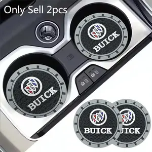 2Pcs PVC Car Coasters Water Cup Slots Non-Slip Mat Water Cup Pad For Buick Century Excelle XT Envision enclave royaum Envista GL6 Auto Interior Accessories