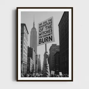 Women's Rights Poster, Feminist Wall Art , Black & White Print | Frameless Poster A