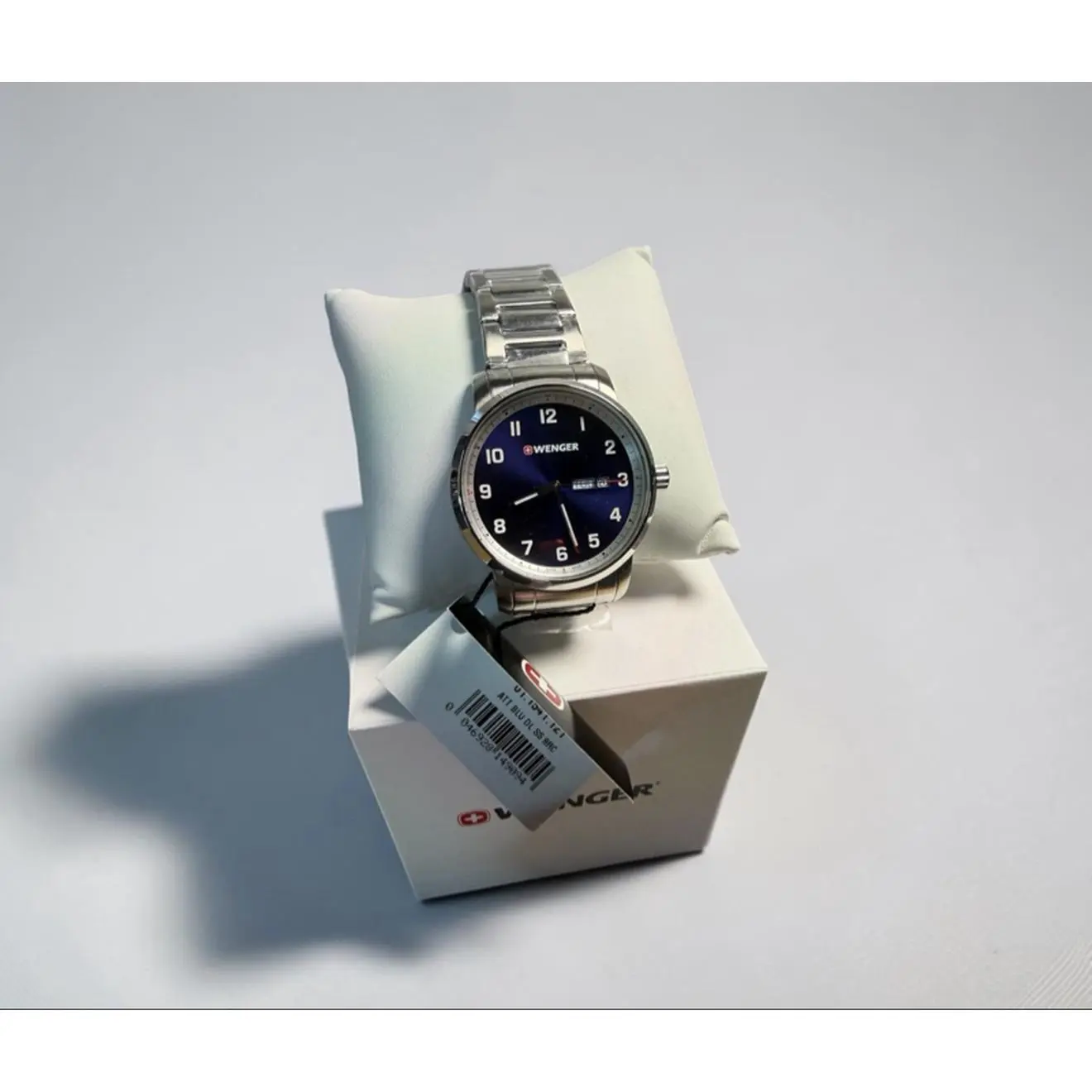 Wenger New Watch with Blue Dial and Silver Tone Band