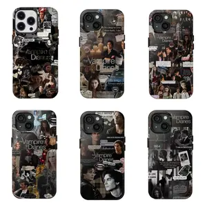 Vintage The Vampire Diaries Phone Case Trendy Tough Phone Case Compatible for iPhone 17 16 15 14 13 12 11 and for Samsung S22-S25 Perfect Gift for TVD Fans