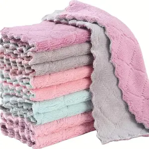 Cleaning Cloth Set, 10pcs Soft Absorbent Cleaning Towel, Multipurpose Cleaning Rag for Kitchen & Bathroom & Home Use