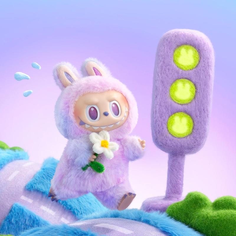 POPMART LABUBU THE MONSTERS Big into Energy Series Vinyl Plush Pendant Blind Box - Cartoon Collectible Keychain with Fluffy Stuffed Keyring, Kawaii Keychain Accessories, Fluffy Keychain