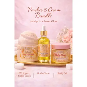 Body Care Bundle | Sugar Scrub + Body Oil + Body Glaze | Hydrating Glow Set | Self Care Gift | PureBellissimo
