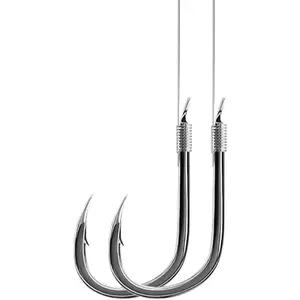 Pre Tied Fishing Hooks on Line, Small Fish Hook with Leaders (Pack of 20)