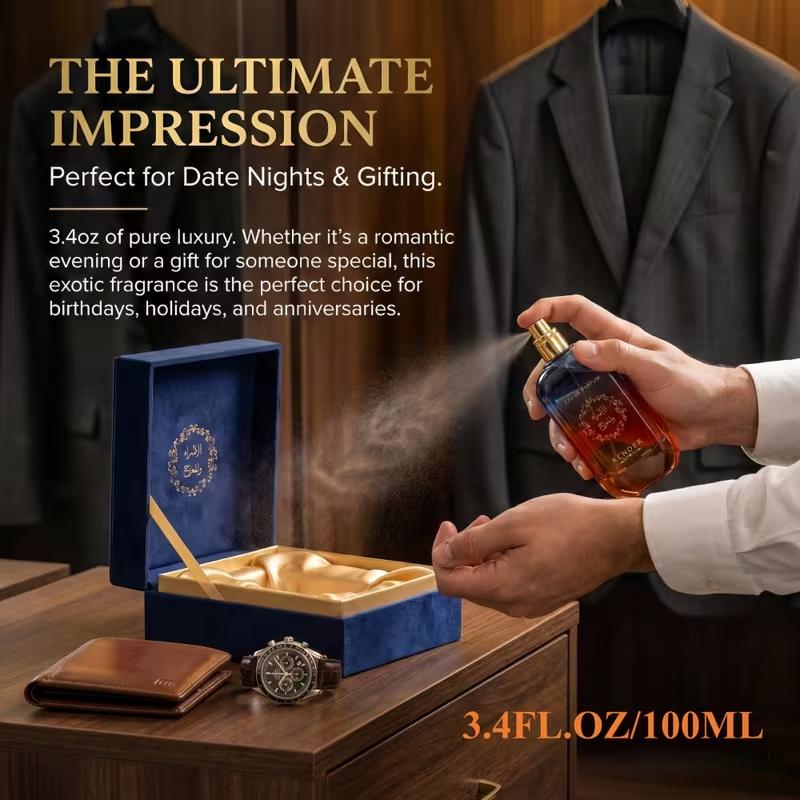 Men's Pheromone Eau de Parfum Spray - 3.0 oz Long-Lasting Vanilla & Woody Honey Amber Scent, Alcohol-Based Edp Liquid Perfumes, Men's Stuff, Unique Love & Guys Gifts, Sophisticated Packaging, Winter Office Use, Fragrances, Woody Scents, Gifts For Him