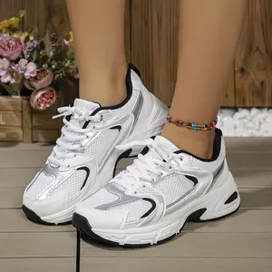 New 2025 Thick-soled Height-increasing Casual Breathable Lightweight Sports Shoes College Style Couple Men and Women's Versatile Dad Shoes Sneaker Runner