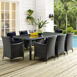 Sojourn 82" Outdoor Patio Dining Table in Chocolate