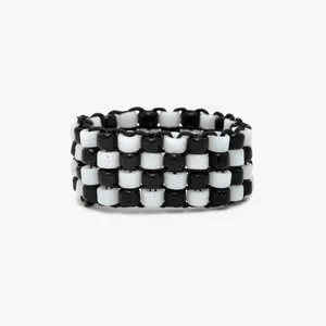 Checkerboard Bead Stretch Ring Checkerboard Bead Stretch Ring