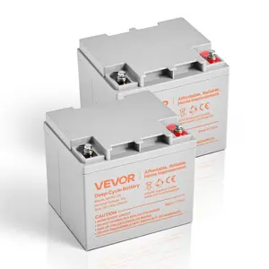 VEVOR 2 Pack 12V 35Ah Deep Cycle Battery, Sealed AGM Technology, Rechargeable Lead Acid AGM Battery, Backup Replacement for Scooters, Mobility Wheelchair, Solar System Off - Grid Home Energy StorageVEVOR Super Brand Day