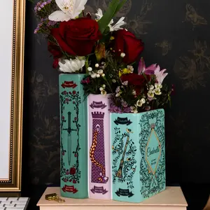 Triple Book Vase, Grimm's Fairy Tales