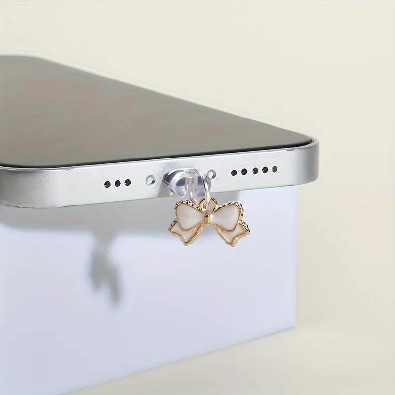 Cute Bowknot Design Dust Plug, 1 Count Fashionable Charging Port Protector, Mobile Phone Parts for iPhone & Type-C, Phone Accessories, Cell Phone Accessories