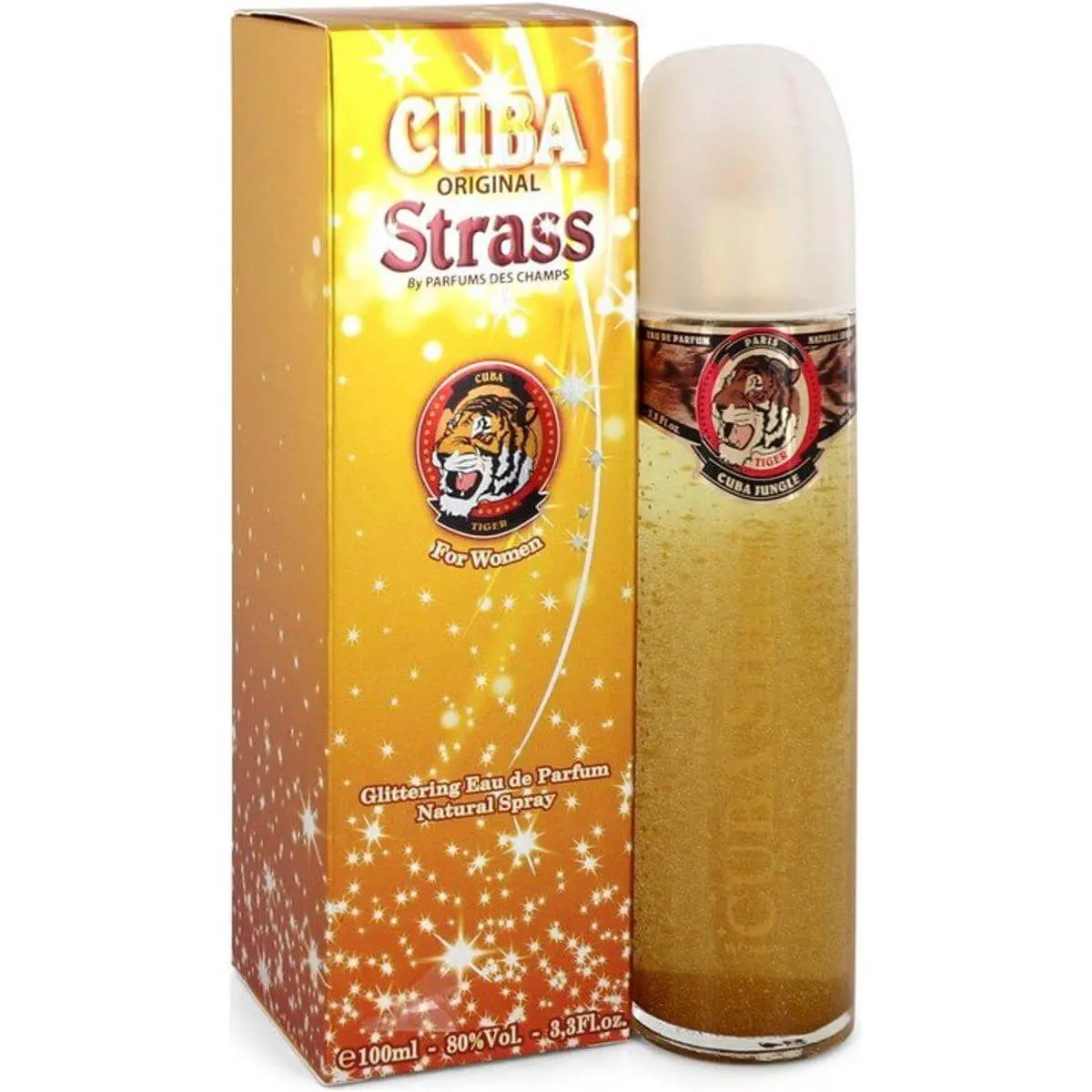 Cuba Strass Tiger Bold Floral Eau de Parfum (EDP) for Women - Neroli, Fresh Lily & Hyacinth Scent, 3.3oz/3.4oz, New Box Pack, Lily & Neroli Women's Fragrance, Lily Women's Fragrance