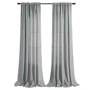 Finished Product Designed for Linen Sand Curtains Light Filtering and Privacy Protecting Sand