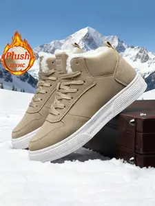 Men's Winter Snow Sports Boots, Warm and Durable Outdoor Footwear, Ideal for Hiking and Skiing, Comfortable and Stylish Design, Lightweight Hiking Boots