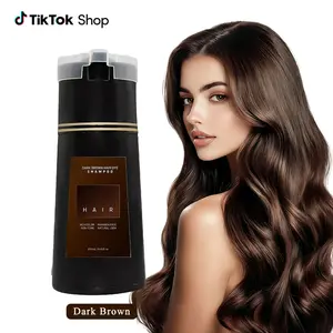 200ML 3 in 1 Natural Herbal Color Shampoo, Hair Semi Permanent Dye with Ginseng Polygonum and ganoderma extract