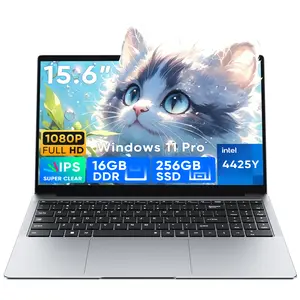 2026 15.6" Traditional Laptop Computer for Work and Study, 16GB RAM 256GB SSD, 4425Y up to 1.7GHz, Windows 11 Pro with Office Suite, FHD 1080P IPS Display, 4H Battery, 3.5 lbs Portable, Natural Silver