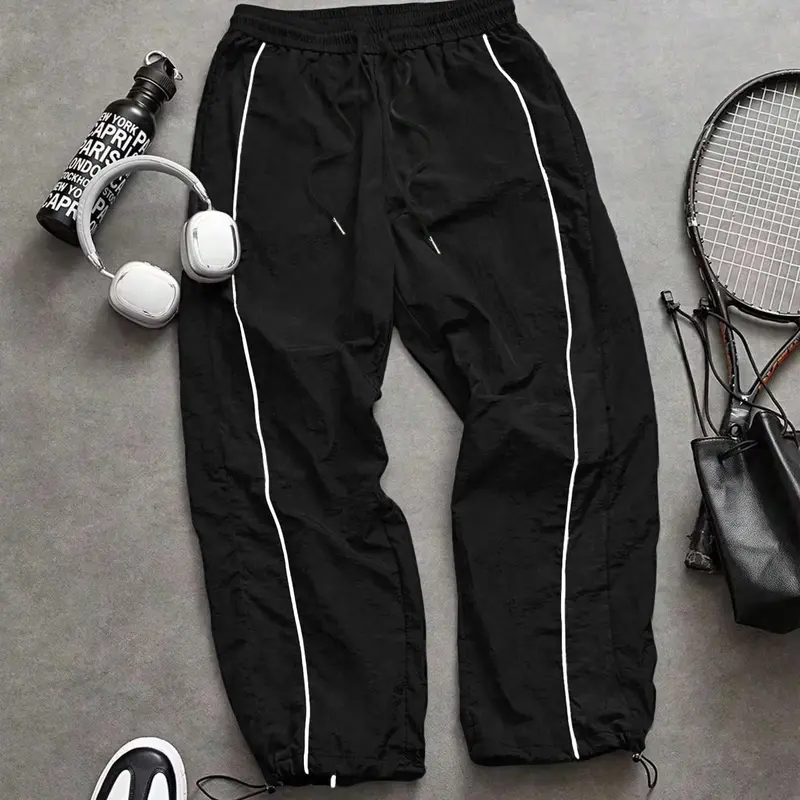 URMCZ Men's Lightweight Stylish All-Over Print Loose-Fit Jogger Pants - Elastic Cuffs, Sports Athleisure, Easy Movement, All Seasons, Outdoor-Ready, Ideal for Daily Wear, Father's Day Gift