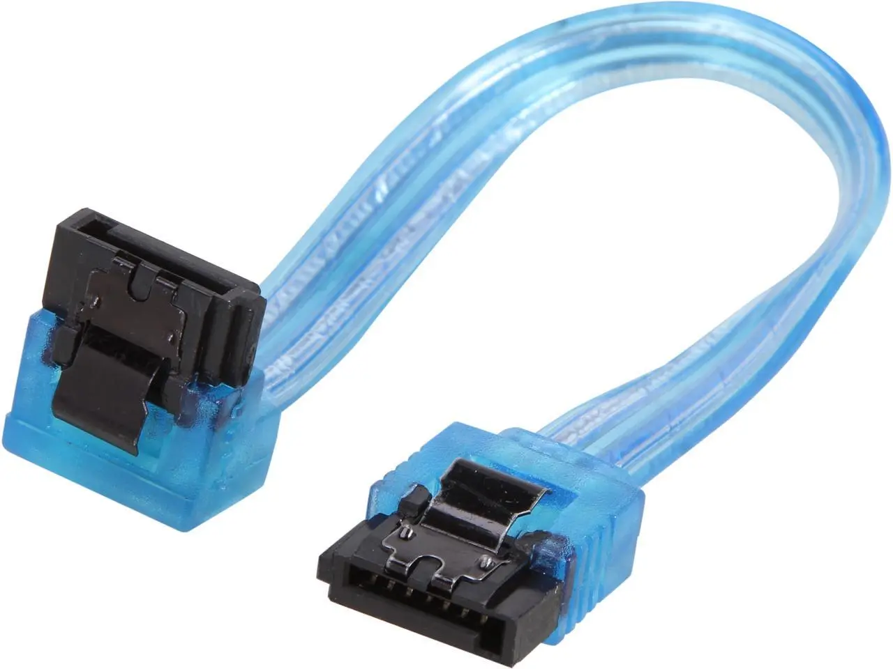 Nippon Labs SATA3L0.5FT-90/180BU 0.5 ft. SATA III Cable w/ Locking Latch (90 degree to 180 degree) 0.5 feet - OEM