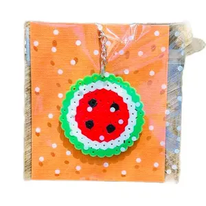 Cute and Colorful Plastic Beads Keychain