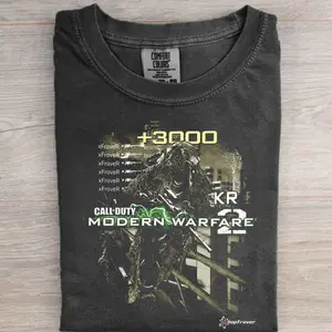 Call of Duty Modern Warfare 2 Shirt, Ghost Sniper Graphic Tee, Tactical Military Gamer T-Shirt, FPS Shooter Video Game Shirt, Retro Gaming Apparel, Call of Duty Fan Gift for Men Women, Vintage MW2 Tee