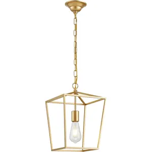 Lantern Pendant Light Lantern Iron Cage 1 E26 Bulbs  Chandelier for Dining Room Kitchen(Bulbs Not Included)