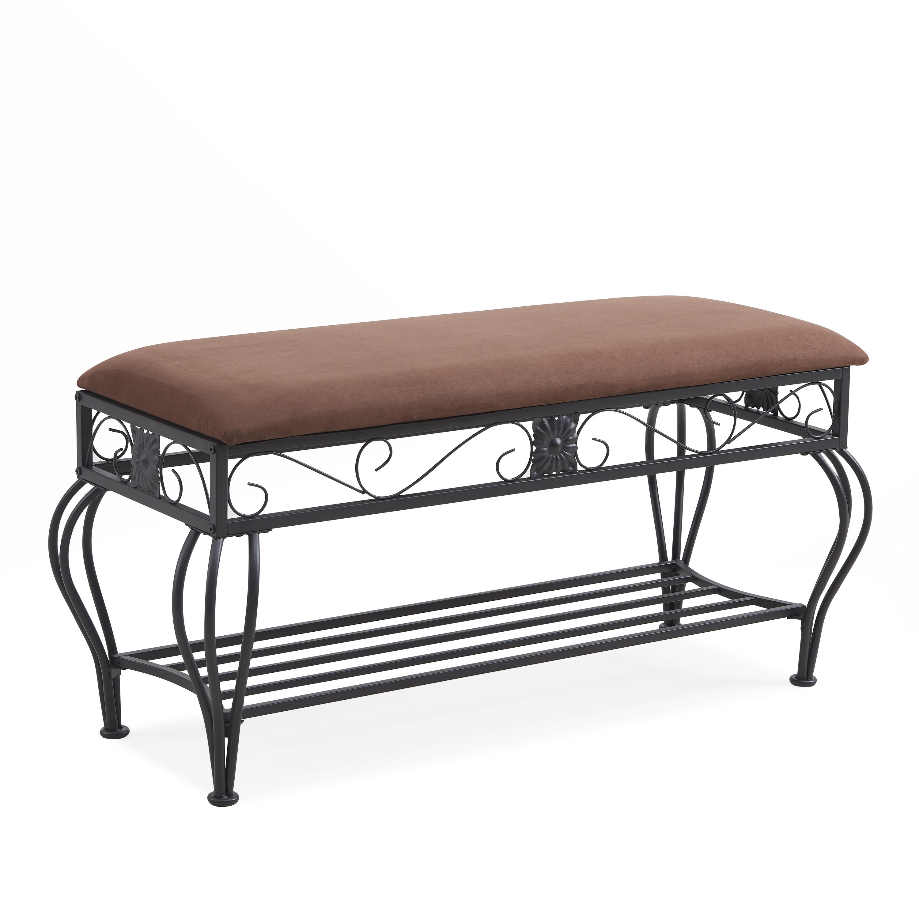 Clearance Sale！High Quality！39.3"L x 14.9"W x 20.4"H Outdoor Patio Long Bench, Multipurpose Upholstered Shoe Rack Bench, Rustic Industrial Shoe Storage Bench for Entryway & Small Spaces, Versatile Seat for Indoor Entryway & Outdoor Patio, Brown