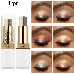 Two-color Eyeshadow Stick Gradual Change Not Easy To Smudge Pearlescent Highlight Grooming Waterproof Eyeshadow Glitter Eyeshadow Stick