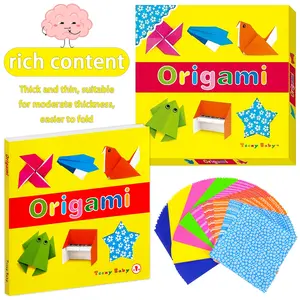 Teeny Baby-1 Box of English Origami Set, 40 Folding Cartons, 69 Simple Origami Models, Improves Hands-On Ability, Educational Toy