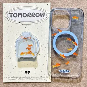 Blue Goldfish Magnetic Phone Stand, Detachable Extendable Foldable, Portable Mobile Accessories, Desktop Phone Holder, Cell Phone Mount, Holiday Gift Birthday Present