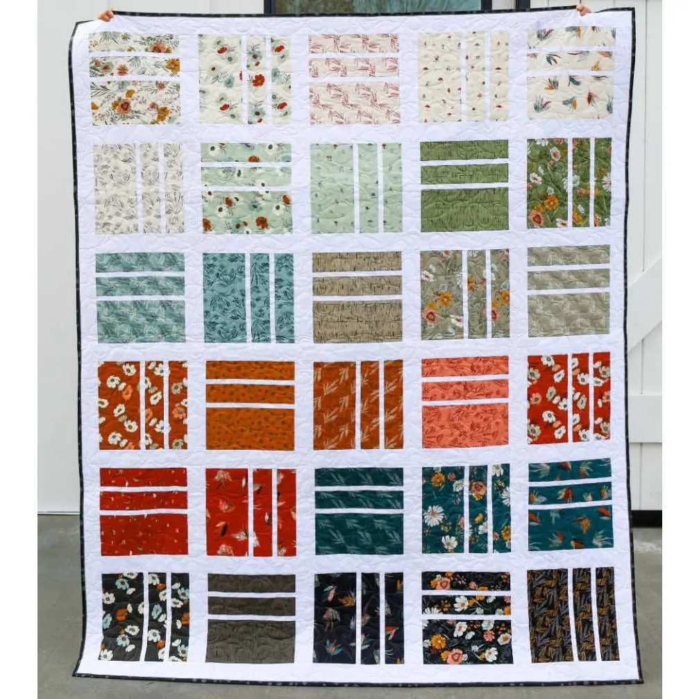 Squared Up Pre-Cut Sew-Ready Quilt Kit Featuring Moda Woodland and Wildflowers