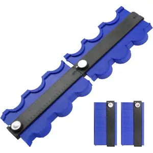 Connectable Contour Gauge (10+10 Inch), Profile Duplicator with Lock, Precisely Copy Irregular Shape, Gift for Father, Husband, Outline Marking Tool for Woodworking Floor, Carpet, Tile Laying