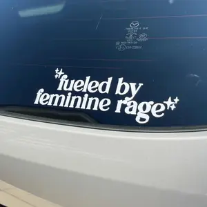 Fueled By Feminine Rage, Vinyl, Decal, Car Decal, Funny Sticker, Cute Decal Car, Trending Sticker 5