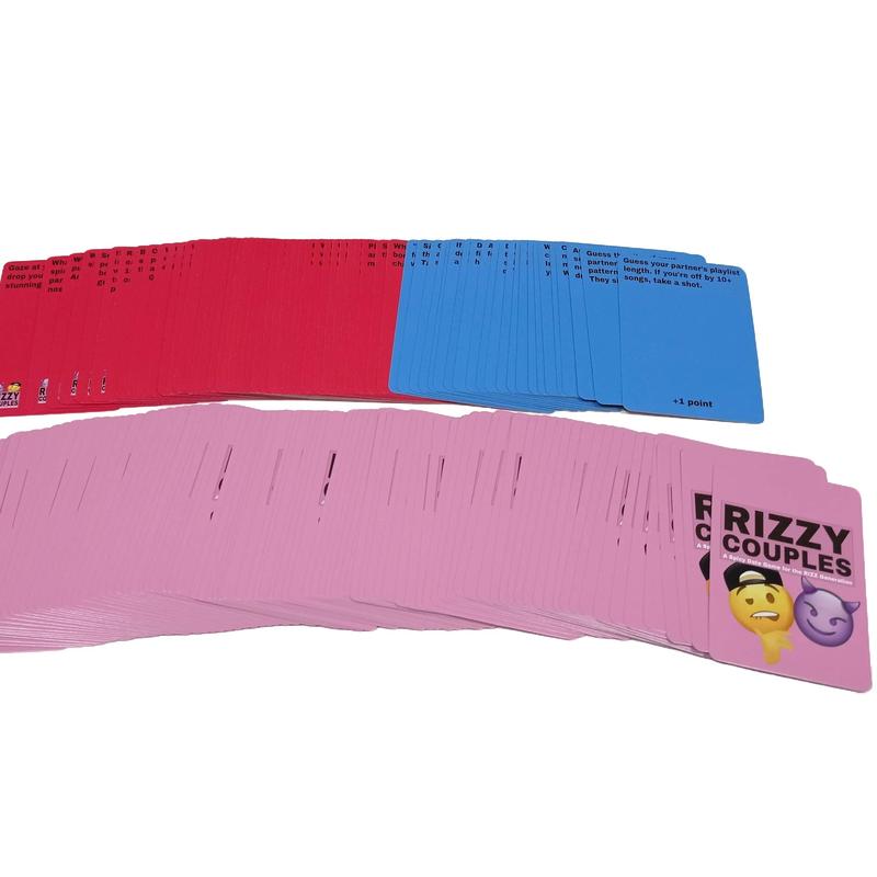 RIZZY COUPLES Spicy Date Game for the Rizz Generation - 150 Cards with Challenges, Dares & Creative Rewards for Couples or Groups - Adult Card Game