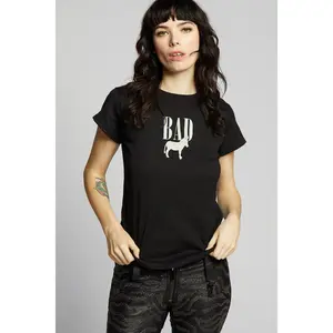 Bad Donkey Black Graphic Baby Tee