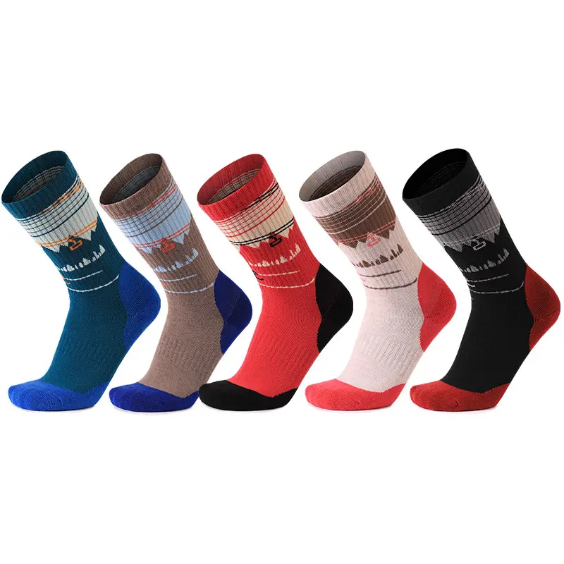 Women's Wool Thermal Socks, Plain Mid-Calf Fit, Water Absorbent & Stretchable for All Seasons Skiing & Outdoor Activities, Twill, Rib