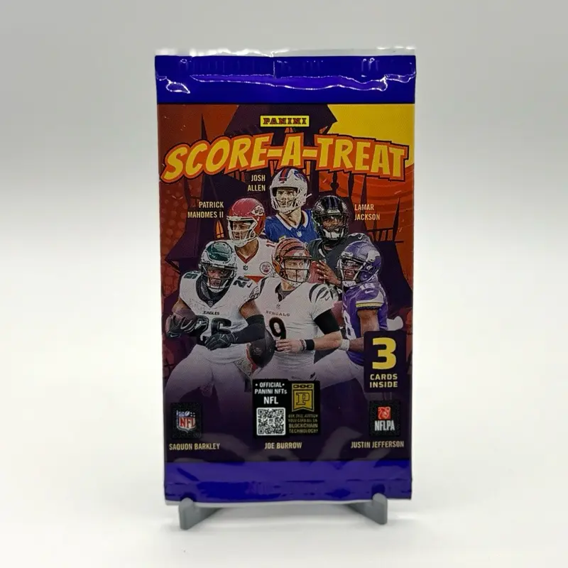 Panini Halloween-Themed NFL Football Collectible Trading Cards - Factory Sealed 3-Card Pack, Sports Accessory, Stocking Stuffers, Factory Sealed Pack