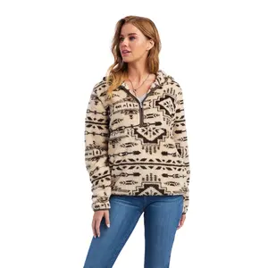 Ariat Women's REAL Berber Pullover Sweatshirt French Oak/Banyan Bark