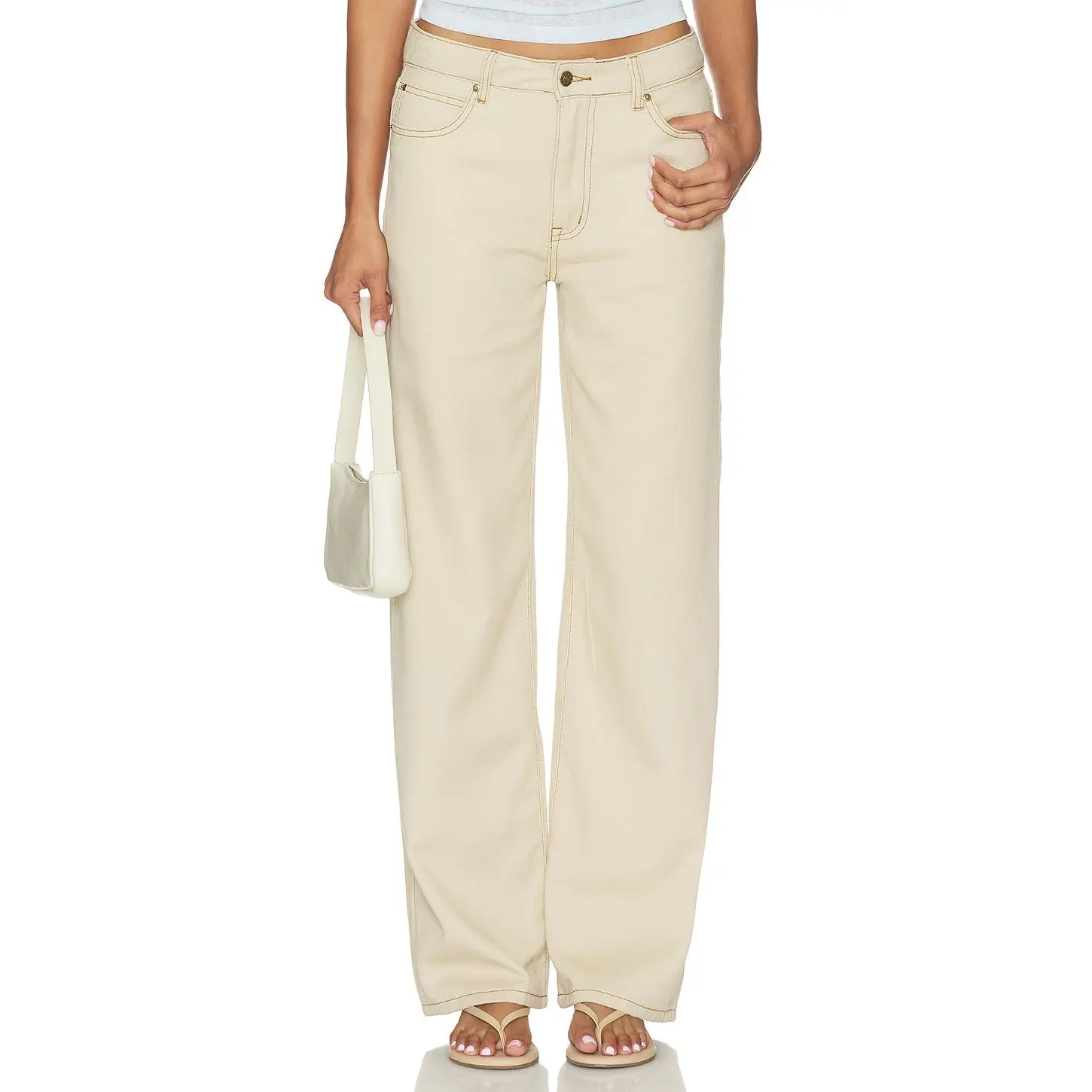 LIONESS Top Model Jeans in Taupe
